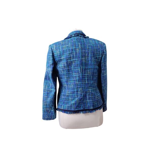 Drapers and Damons blue white weave blazer size 12 - Picture 2 of 3